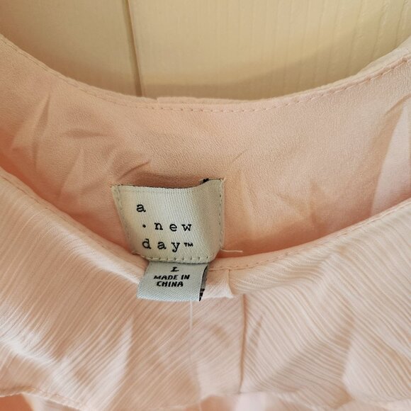 A New Day Light Pink Ruffled Sleeveless Midi Dress Size L NWT - Picture 5 of 14